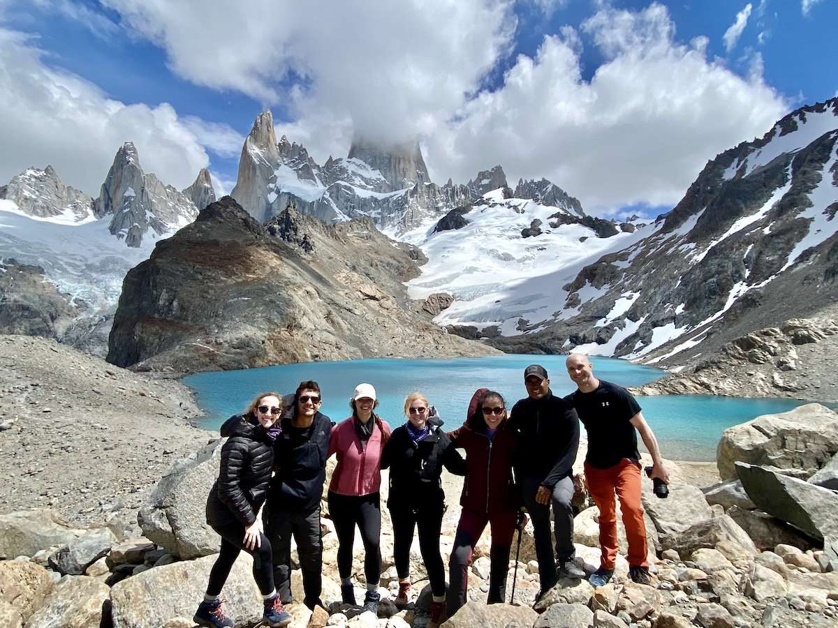 At the top of Mount Fitz Roy