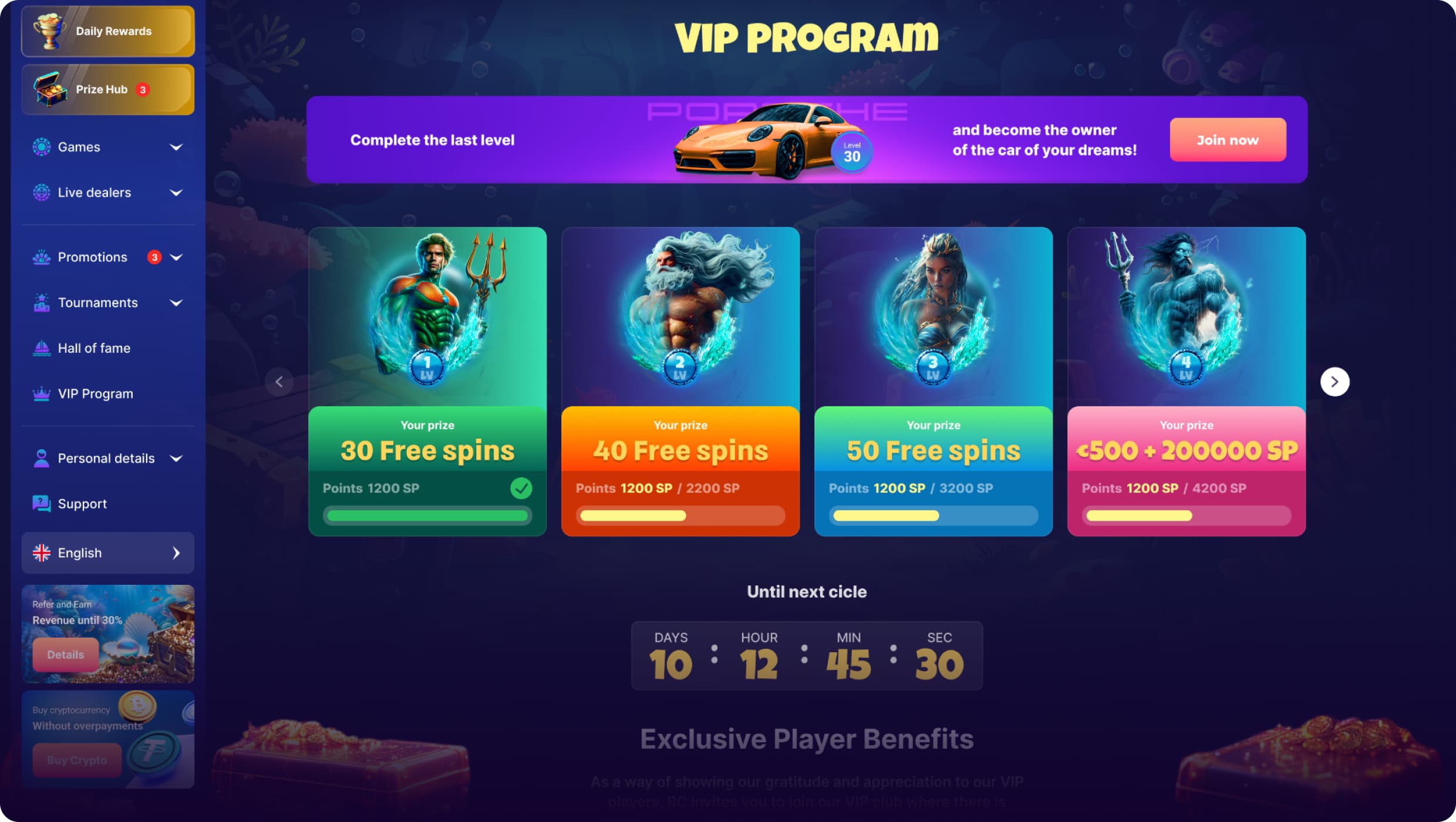 Triton Slots webová stránka