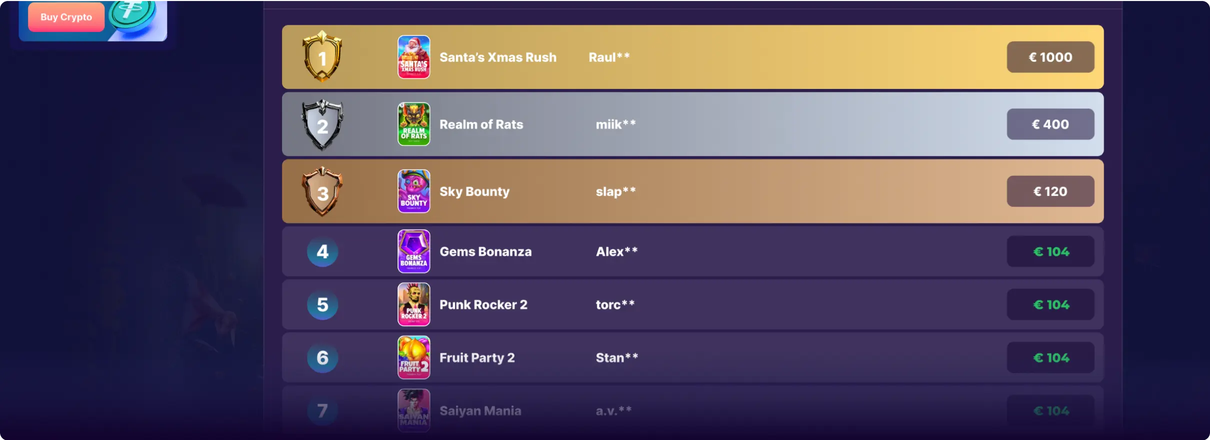 Triton Slots S'inscrire aux Tournois