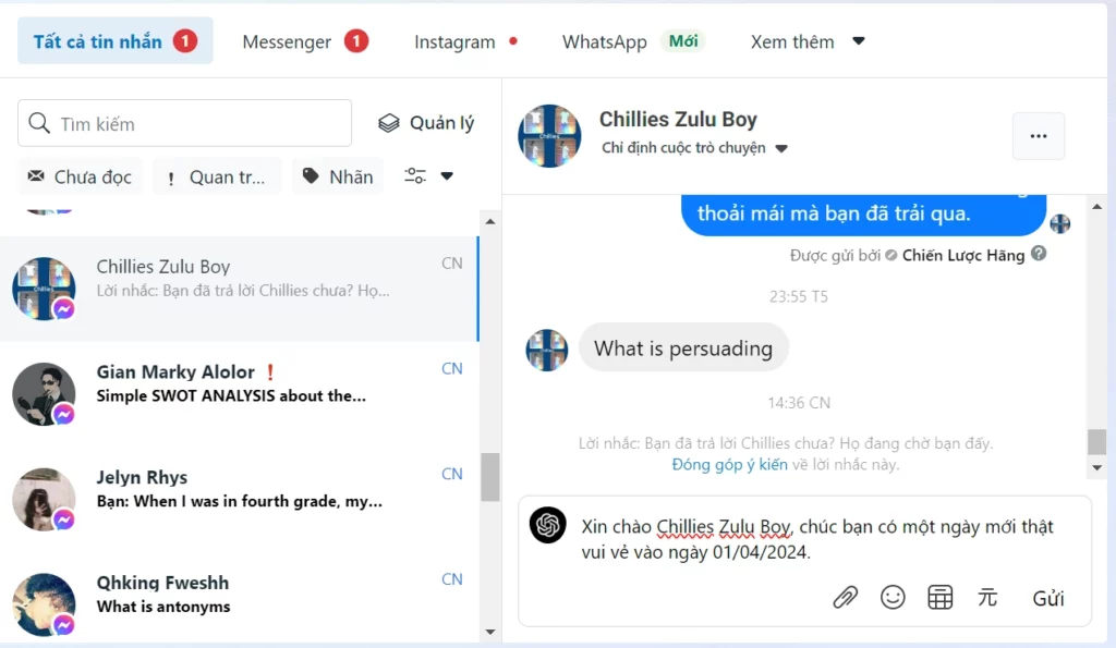 Hướng dẫn gửi tin nhắn hàng loạt trên Fanpage 13 Gửi tin nhắn hàng loạt cho tệp khách messenger
