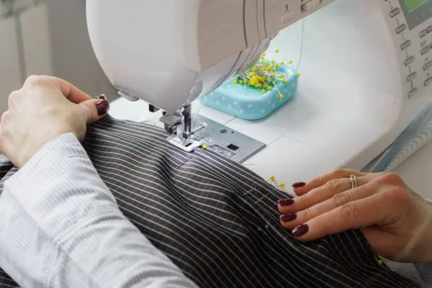Sewing on a sewing machine