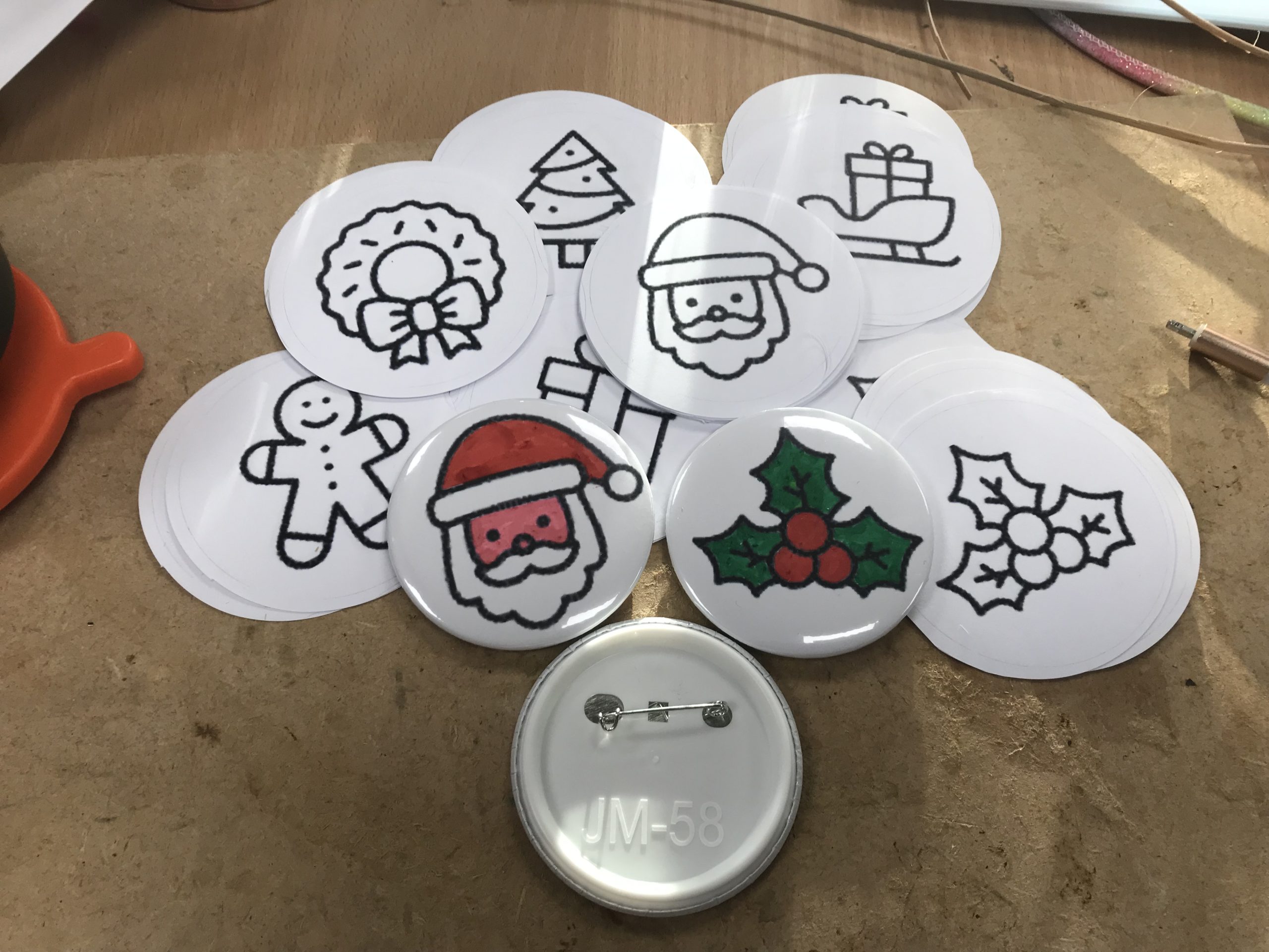 Christmas badges workshop