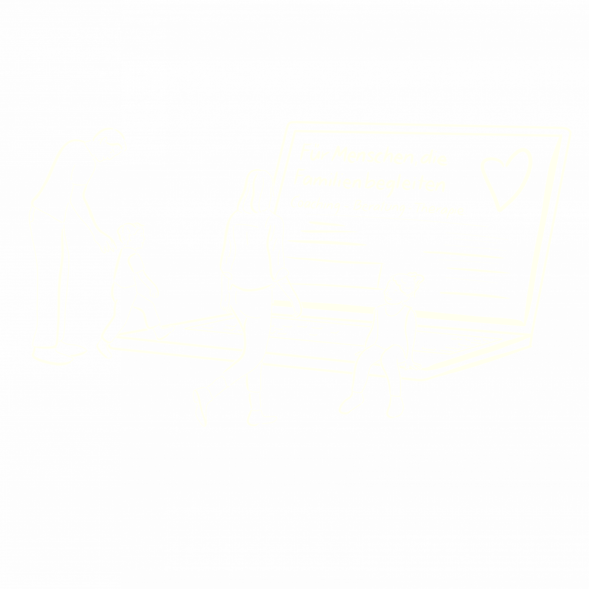 uniquewebdesigns – Webdesign für Menschen, die Familien begleiten uniquewebdesigns - Illustration: Familie steigt gemeinsam in einen Laptop. Symbol für Verbindung zwischen Onlinepräsenz und Begleitung von Familien.