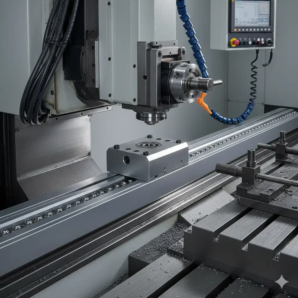 CNC machine application using a precision LM Guide