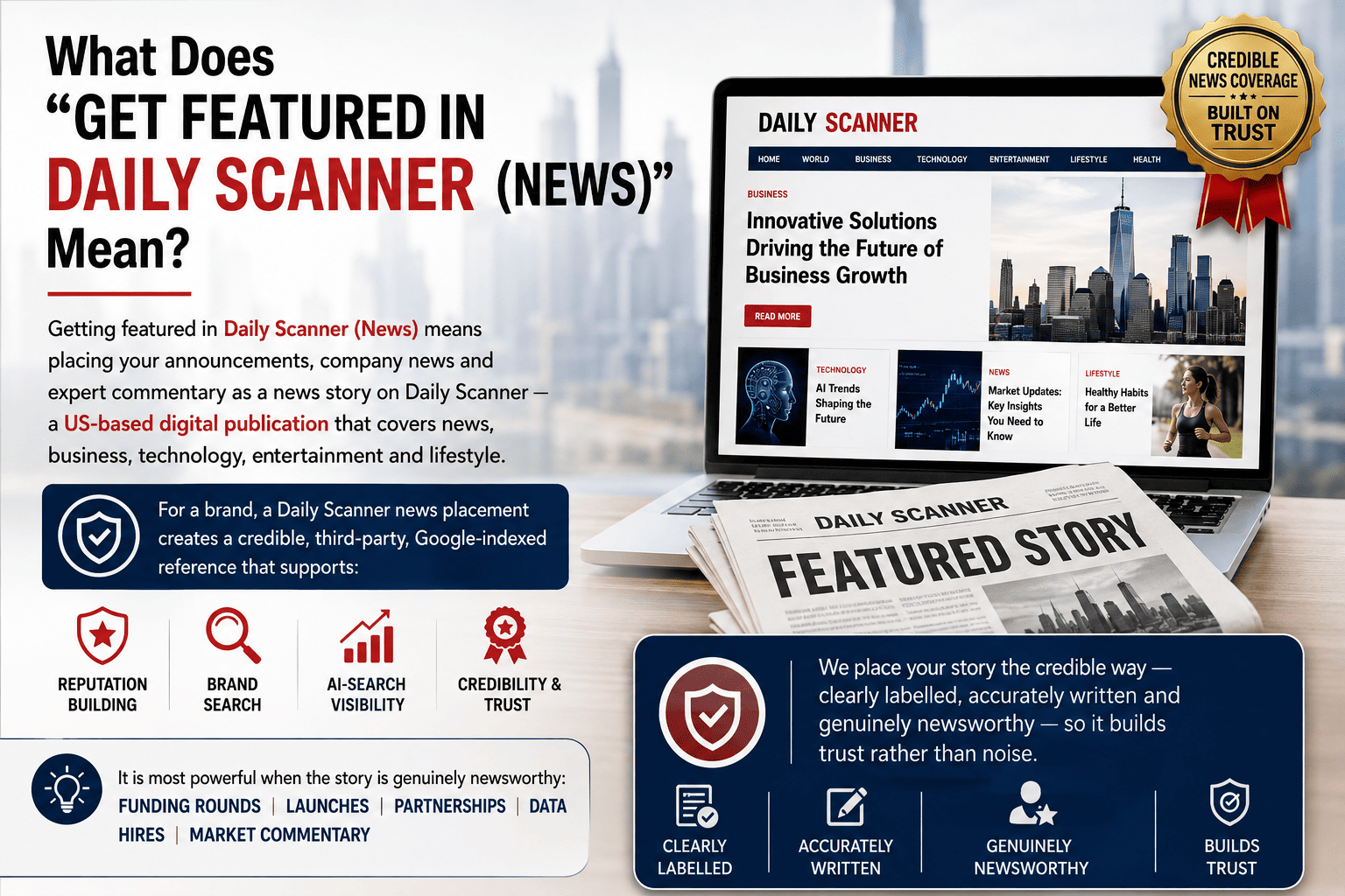 Get Featured in Daily Scanner – News | UnitedPress 9 What does get featured in Daily Scanner News mean — infographic