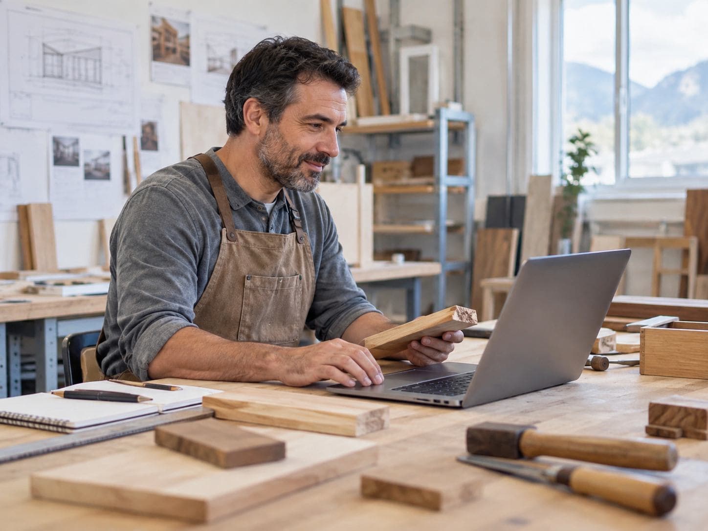 Menuiseries et ateliers artisanaux : illustration de l’activité professionnelle.