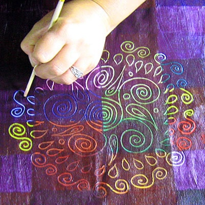 expanded pattern on fabric