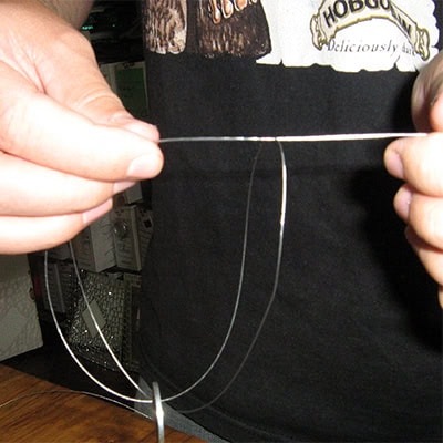 thread wire through loop