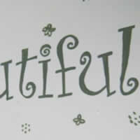 wood beautiful letter