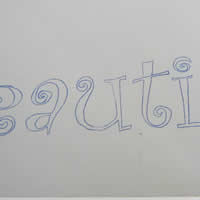 wood beautiful lettering