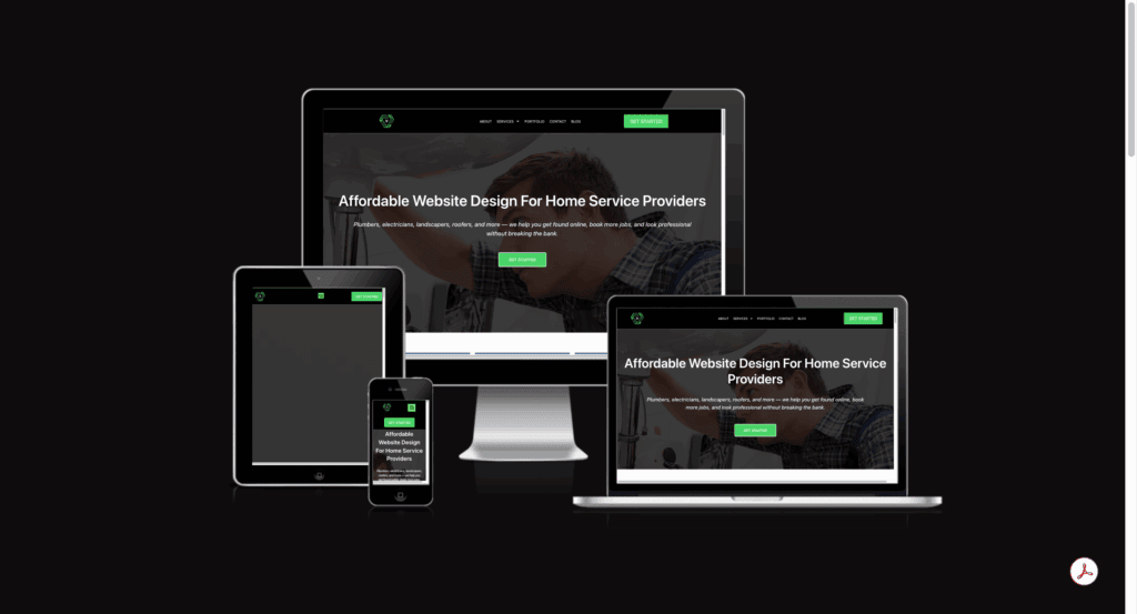 Our services for home service businesses 4 Valley green web design