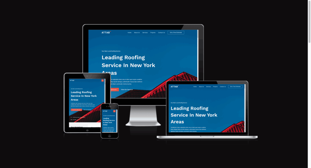 Our services for home service businesses 10 Roofer website