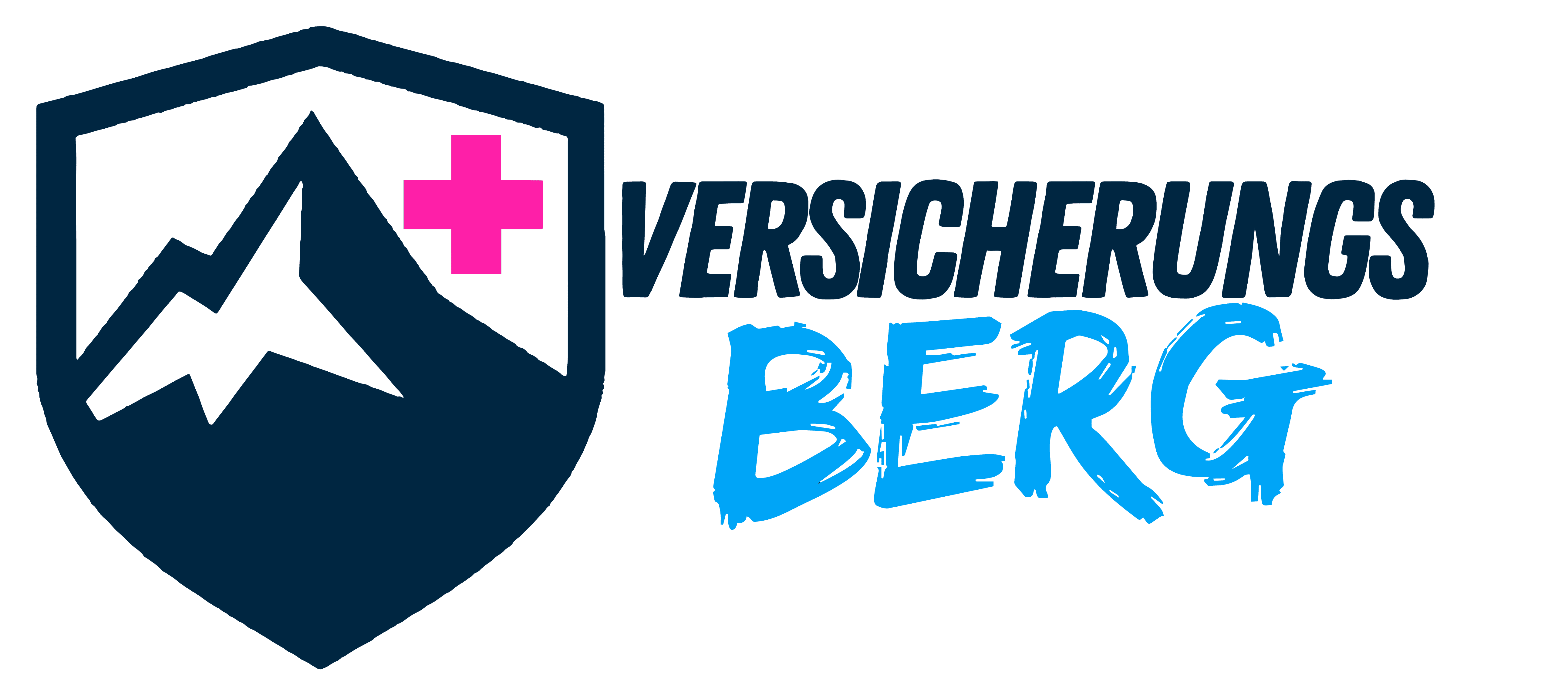 Main Logo Versicherungsberg mit pinkem Blus für den Header