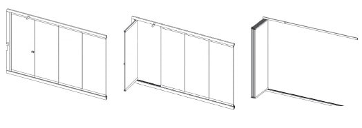 Sistema de cortina de vidro para Sacada