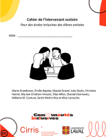 Page Couverture du Cahier de l'intervenant
