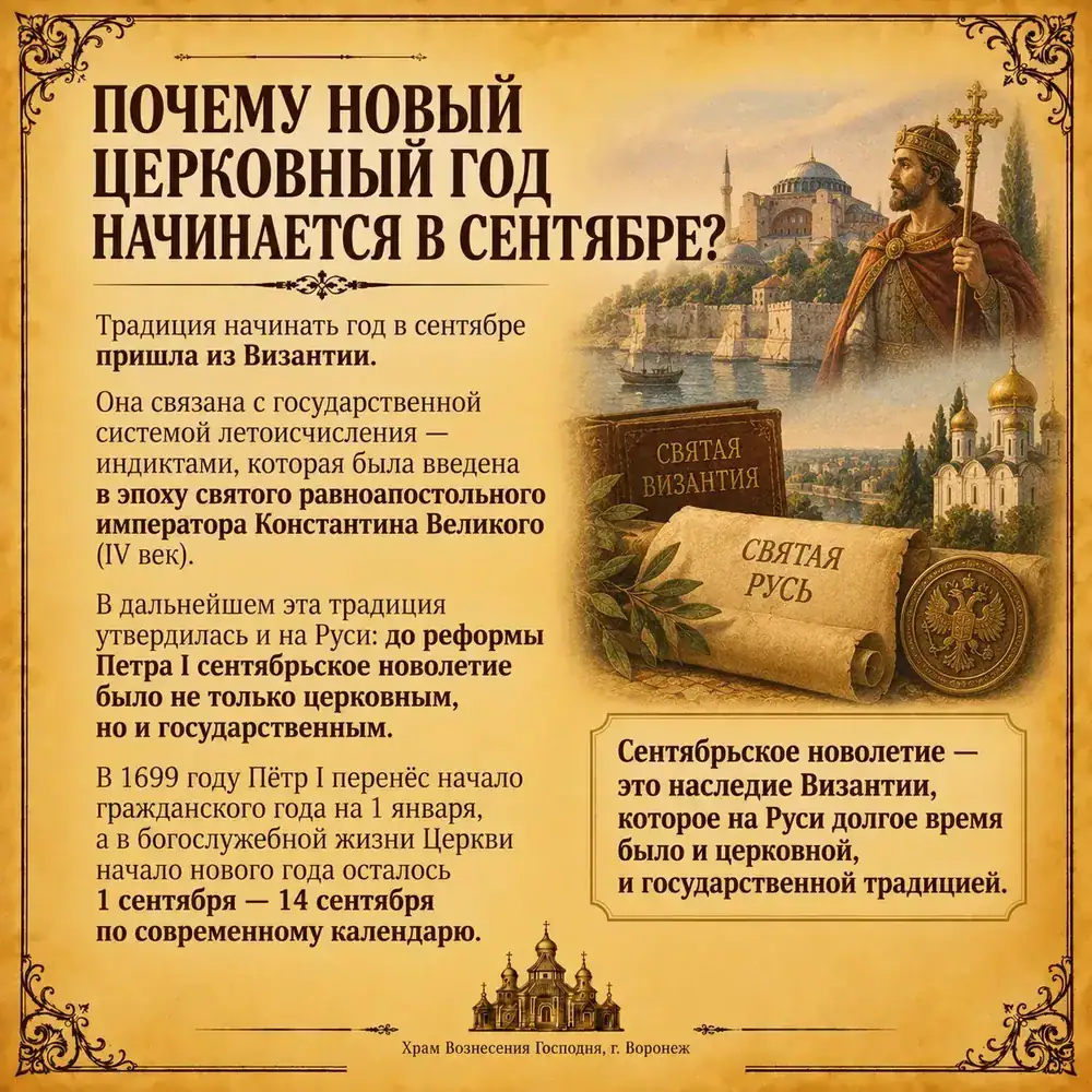Почему новый церковный год начинается в сентябре?