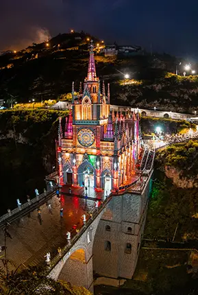 conoce el Santuario de las Lajas en la excursión al Sur de Colombia