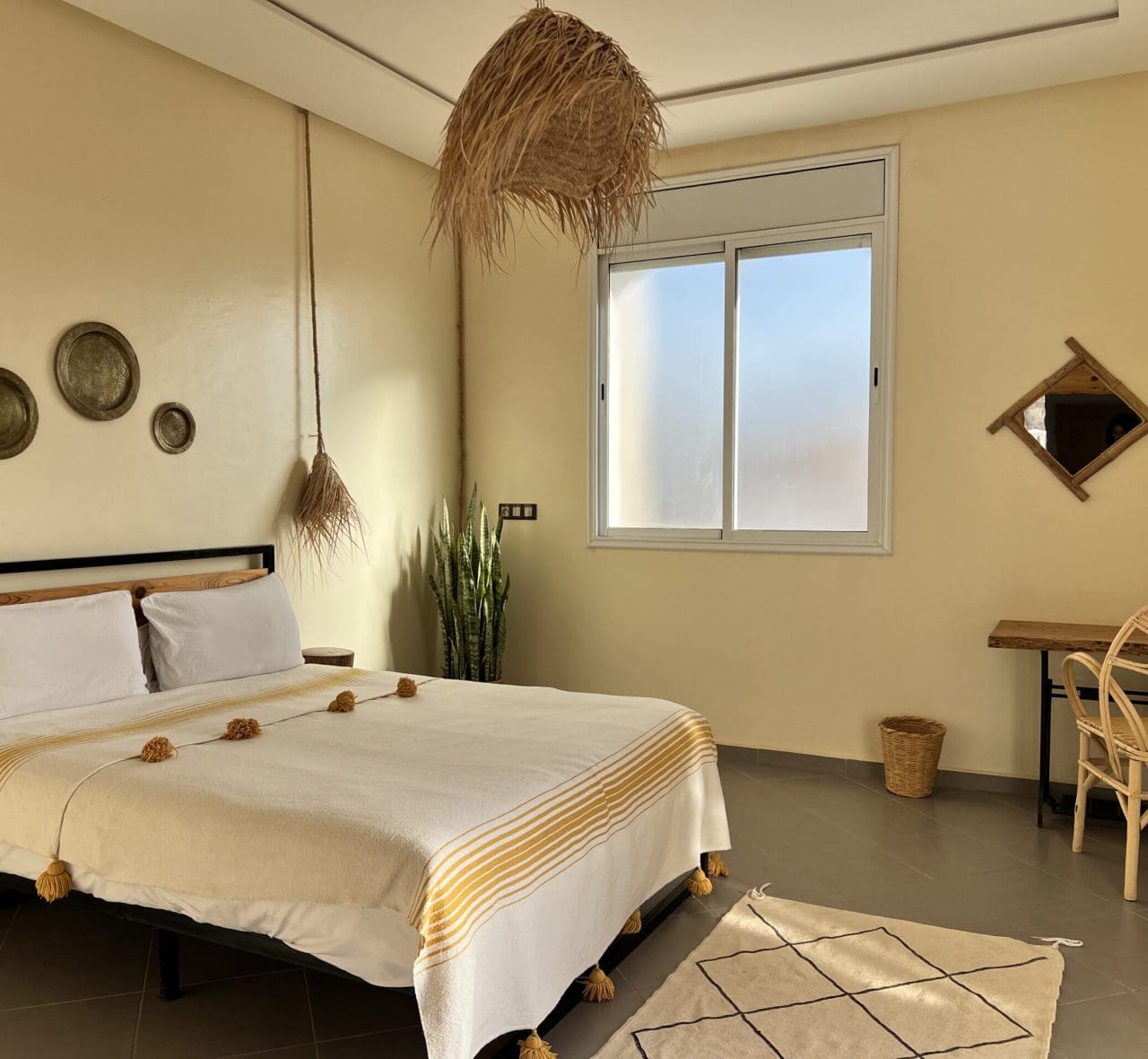 Private room double bed surf house morocco