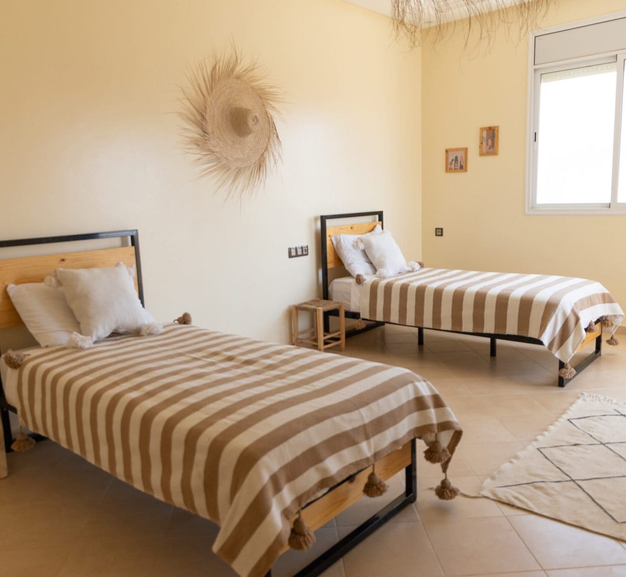 Twin room surf camp morocco