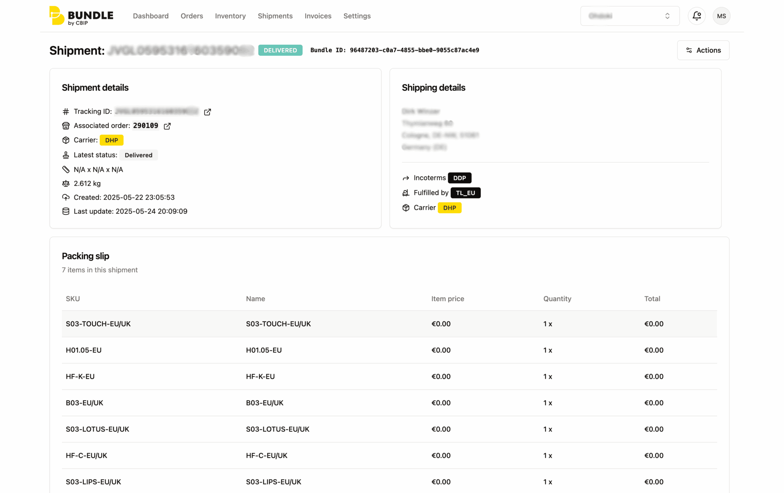 Manage Order
