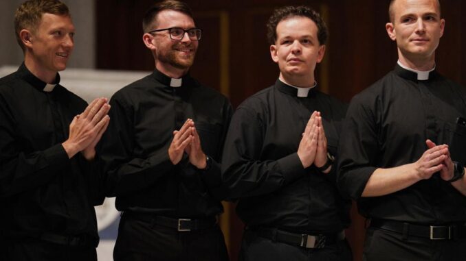 Va. diocese defies trends, ordains largest class of Catholic priests in decades