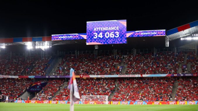 Euro 2025 group games draw record crowds