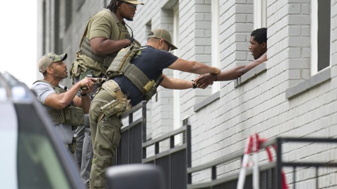 Troops from four states begin arriving…