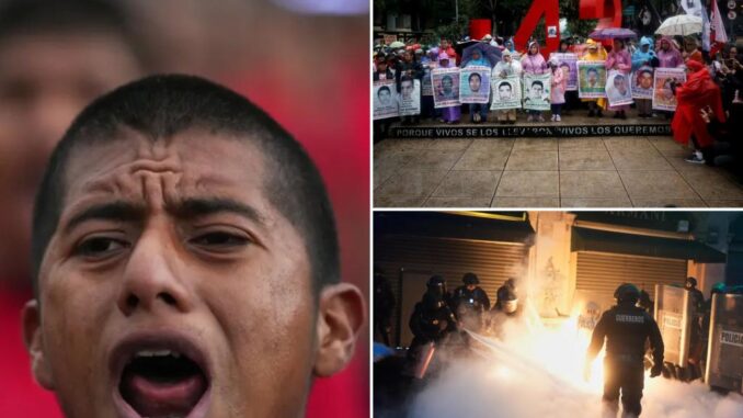 Families of Mexico’s 43 students who vanished 11 years ago protest for justice