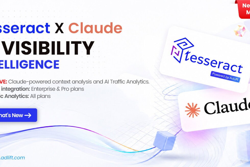 AdLift’s Tesseract Launches Claude AI Integration and AI Traffic Analytics