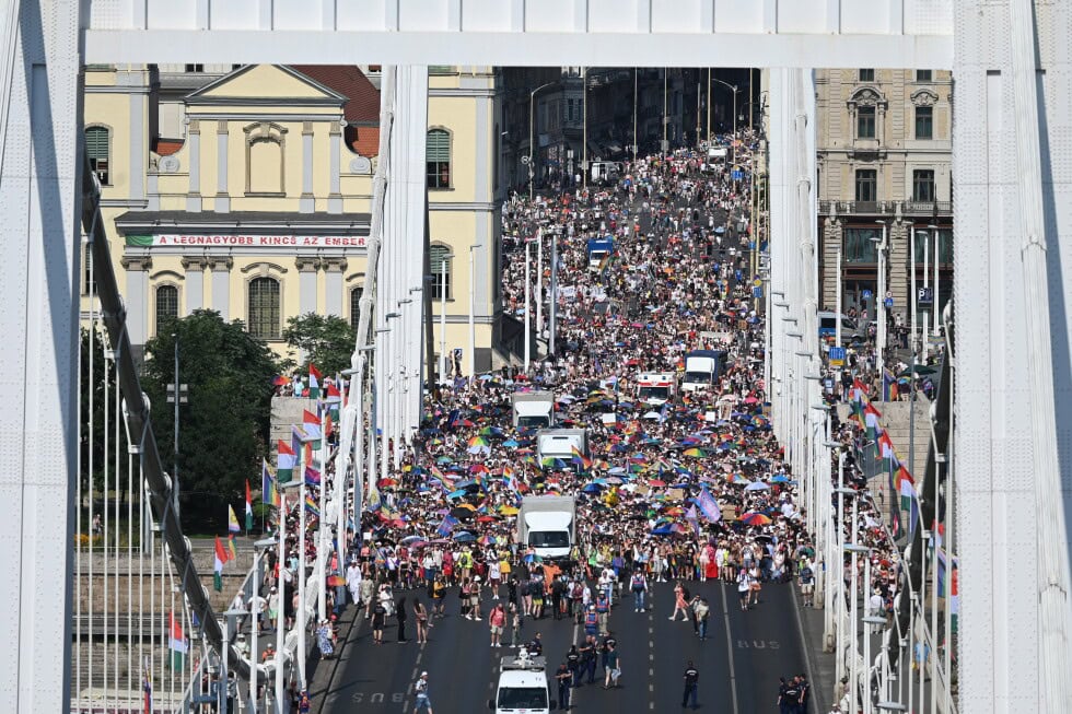 Tens of thousands march in first Budapest Pride since Orban ousted…
