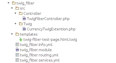 structure of the module file