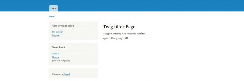 Twig filter page Twig filter page