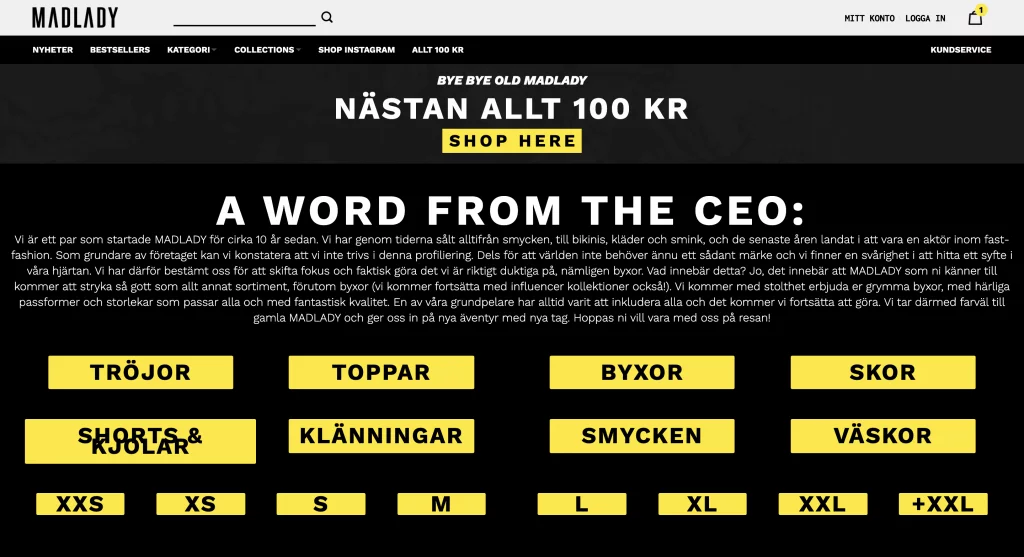 Sale page