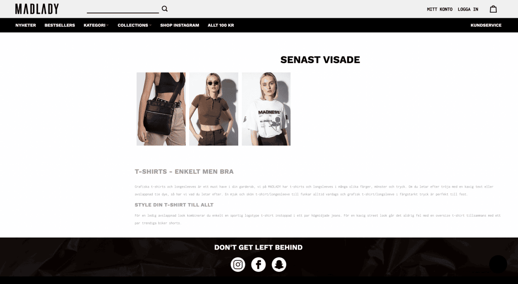 Madlady sales