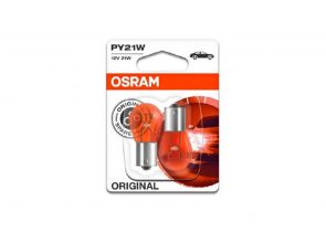 Žarulja Amber ORIGINAL AUX OSRAM PY21W 12V 21W BAU15s