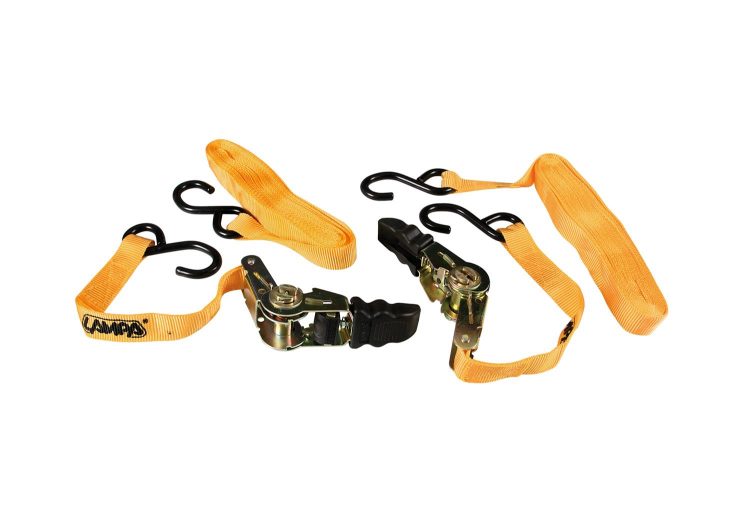 LAMPA traka za vezanje tereta 2,5cmx5m s kukama i osiguračem 60166