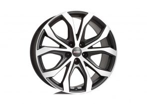 Felga aluminijska ALUTEC 8,5X19 5/130 ET55 (71,5) w10 crna sprijeda polirana W10X-85955V93-5