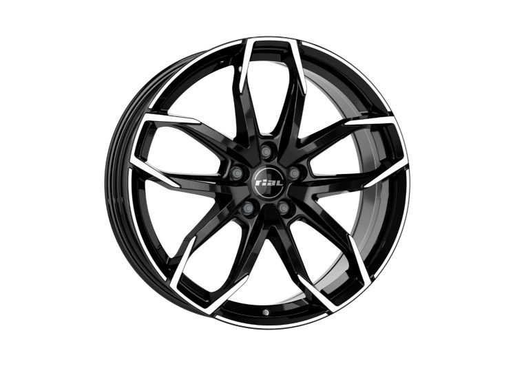 Felga aluminijska RIAL 6,5X16 5/100 ET47 (57,1) lucca crna sprijeda polirana LUC65647V73-1