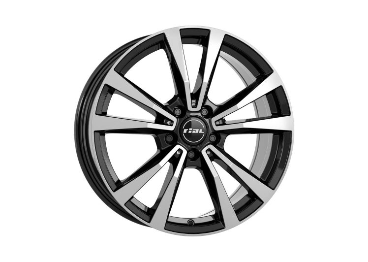 Felga aluminijska RIAL 7,5X18 5X112 ET33 (66,5) m12 ece crna sprijeda polirana M12-75833M83-1