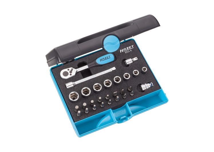 HAZET set gedora i račne 1/4,bit. nastavci, 28 dijelni, gedore 6-13 mm, 853-4