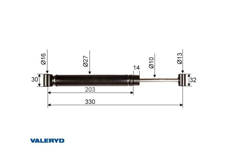 VALERYD amortizer za naletnu kočnicu AL-KO 251g/251vb 325mm 2380022