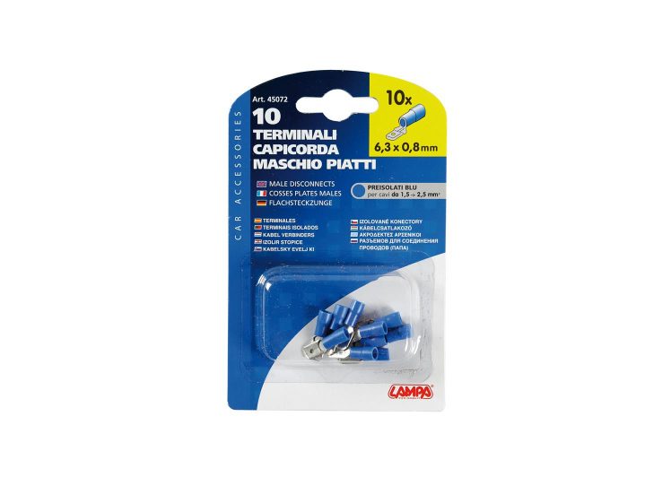 Stopica muška set 0,5-1,5mm2 10kom plava 45072
