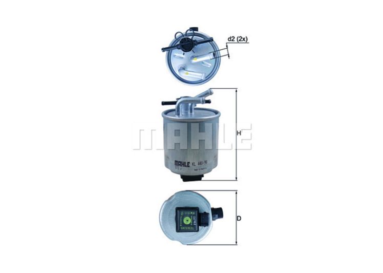 MAHLE filter nafte NISSAN KL 440/36 NAVARA,PATHFINDER 2.5DCI 05->