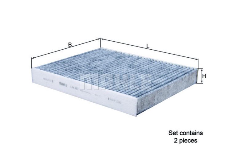 MAHLE filter kabine BMW LAK 467/S F10 10-> X2, sa aktivnim ugljenom