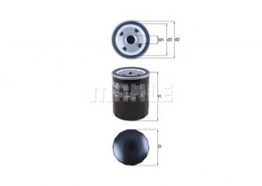 MAHLE filter ulja OPEL OC 93 ASTRA 1.7D -> 98