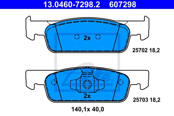 ATE disk pločice RENAULT 13.0460-7298.2 clio iv,sandero ii,logan ii 12-15