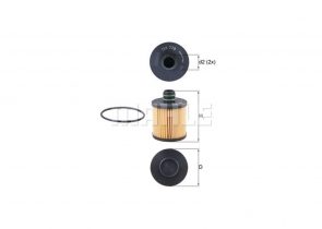 MAHLE filter ulja ALFA OX 779D GIULIETTA,MITO,MUSA 1.6-2.0D 10->