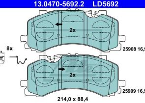 ATE disk pločice AUDI 13.0470-5692.2 prednje, audi q7 15->ceramic