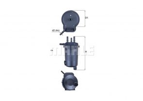 MAHLE filter nafte RENAULT KL 600D CLIO II 1.5DCI 01->