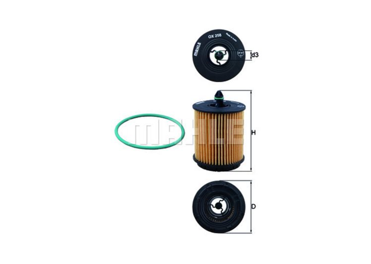 MAHLE filter ulja OPEL OX 258 ASTRA G,VECTRA C 2.2I
